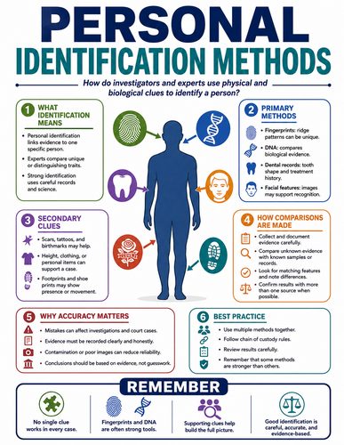 Personal Identification Methods I Forensic Science I Infographic