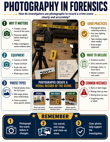 Photography in Forensics I Forensic Science I Infographic