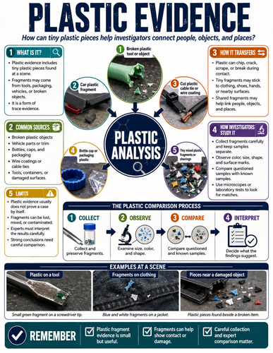 Plastic Evidence I Forensic Science I Infographic