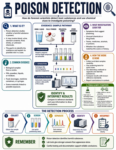 Poison Detection I Forensic Science I Infographic