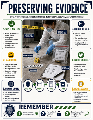 Preserving Evidence I Forensic Science I Infographic