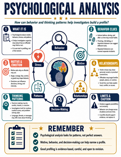 Psychological Analysis I Forensic Science I Infographic