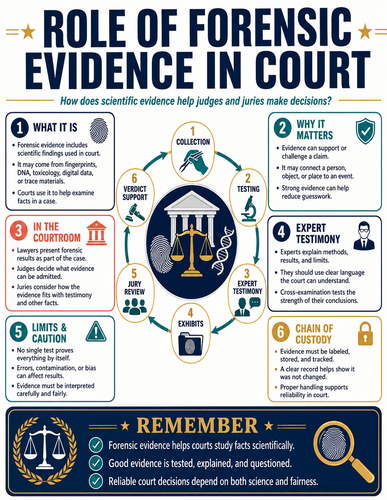 Role of Forensic Evidence in Court I Forensic Science I Infographic