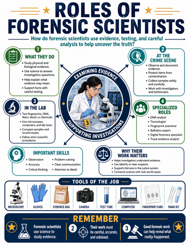 Roles of Forensic Scientists I Forensic Science I Infographic