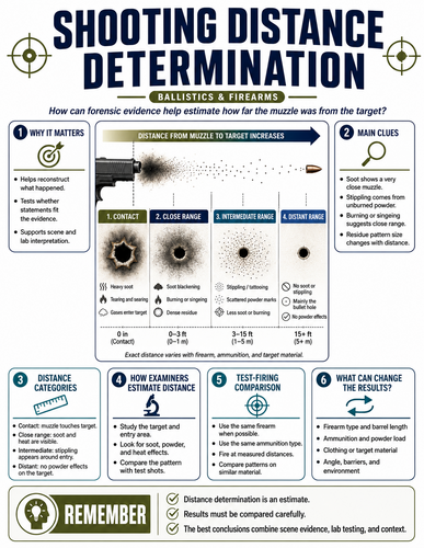 Shooting Distance Determination I Forensic Science I Infographic
