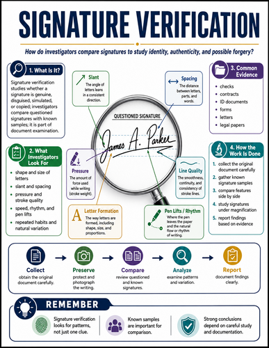Signature Verification I Forensic Science I Infographic