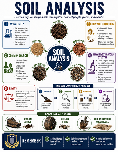 Soil Analysis I Forensic Science I Infographic