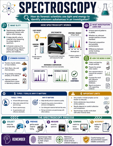 Spectroscopy I Forensic Science I Infographic