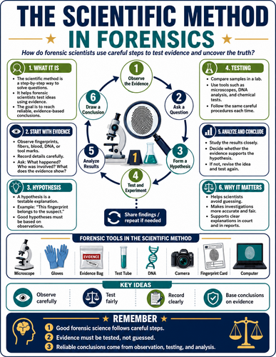 The Scientific Method in Forensics I Forensic Science I Infographic