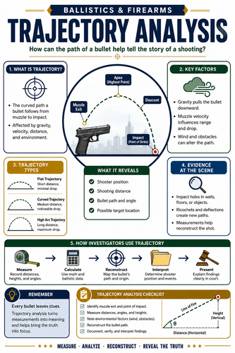 Trajectory Analysis I Forensic Science I Infographic