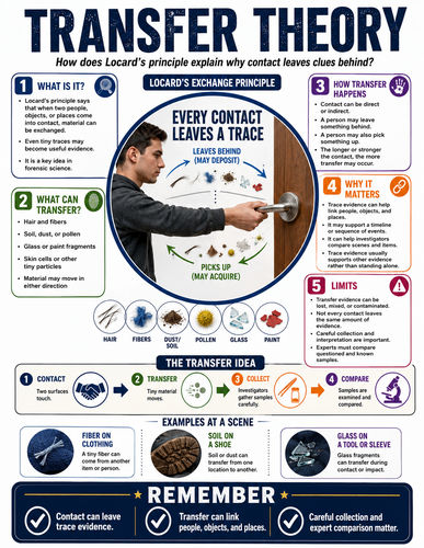 Transfer Theory I Forensic Science I Infographic