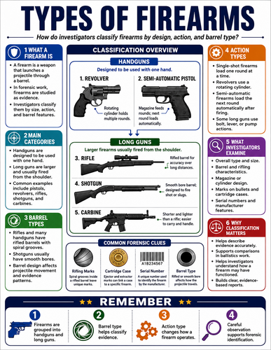 Types of Firearms I Forensic Science I Infographic