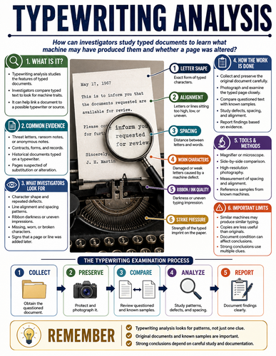 Typewriting Analysis I Forensic Science I Infographic