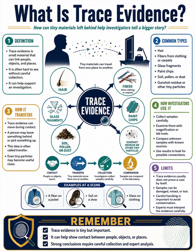 What is Trace Evidence I Forensic Science I Infographic