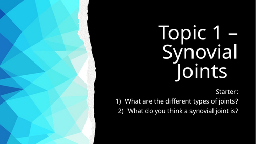 GCSE PE - Synovial Joints