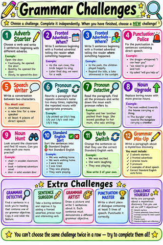 Year 4 Grammar Challenges