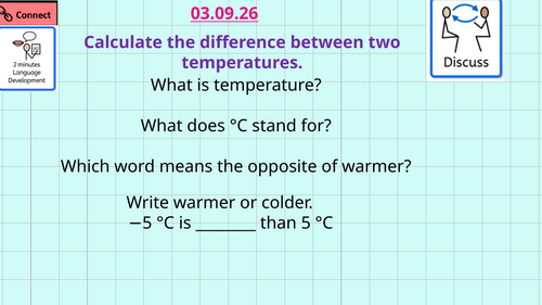 Year 5/6 Maths: Positive & Negative Numbers and Temperature Calculations (2-Day Unit)