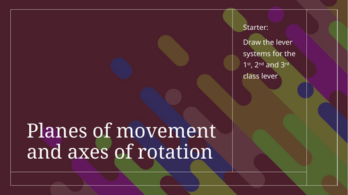 GCSE PE - Planes of movement and axis
