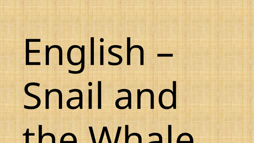 Snail and the Whale Character Description EYFS Sentence Writing Lesson