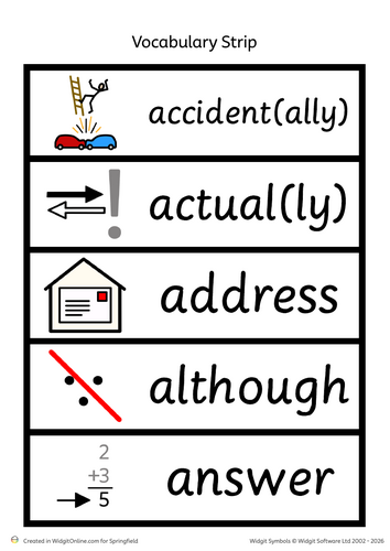 year 3 and 4 wordlist flashcards
