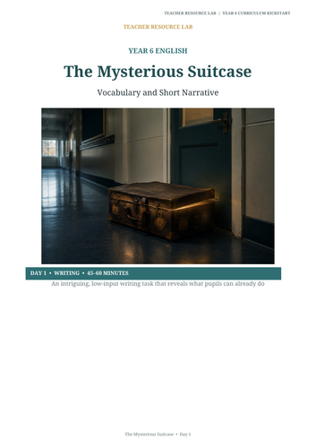 First day back - Year 6 writing recap  - The mysterious suitcase