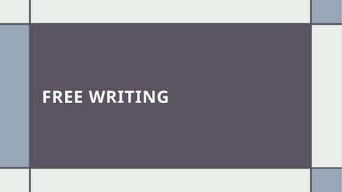 Creative/Free Writing Stimuli