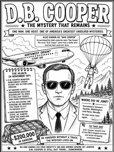 DB Cooper Mystery Poster