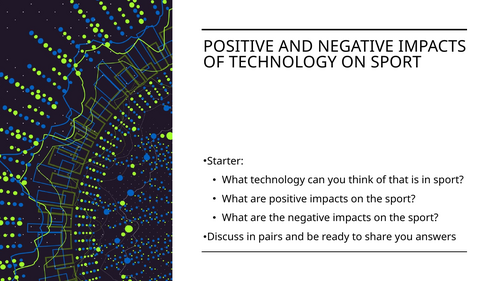 GCSE PE - Positive and negative impacts on TGT