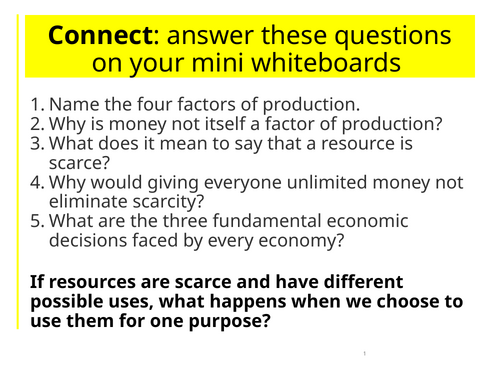 AQA A-Level Economics: Opportunity Cost