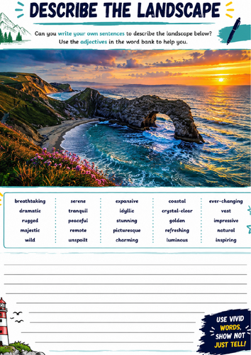 Describe the Landscape – GCSE Descriptive Writing Pack | 20 Visual Prompts
