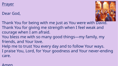 Y5, Know You More Clearly, Prophecy & Promise, L 6, Lord is my Shepherd psalm , is about David / God