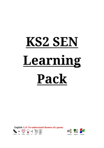 KS2 SEN Learning pack