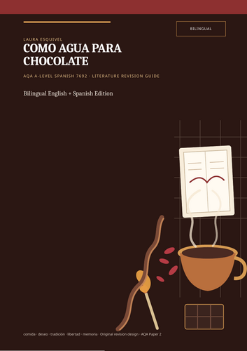 AQA A-Level Spanish 7692 | Como agua para chocolate | Bilingual + Spanish Revision Guides