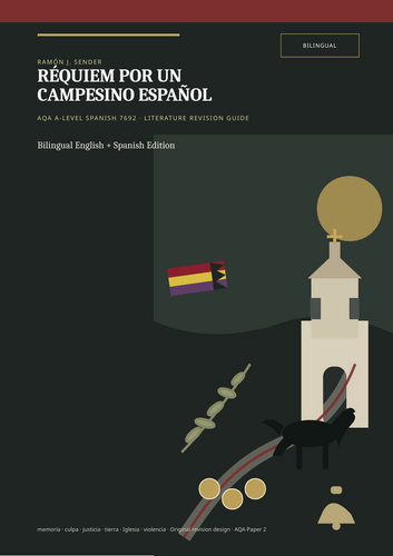 AQA A-Level Spanish 7692 | Réquiem por un campesino español | Bilingual + Spanish Revision Guides