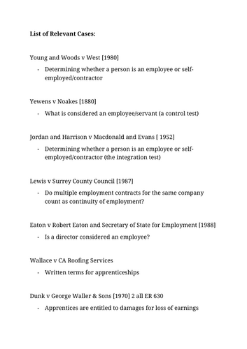 Unit 24 - Employment Law (Full Unit)