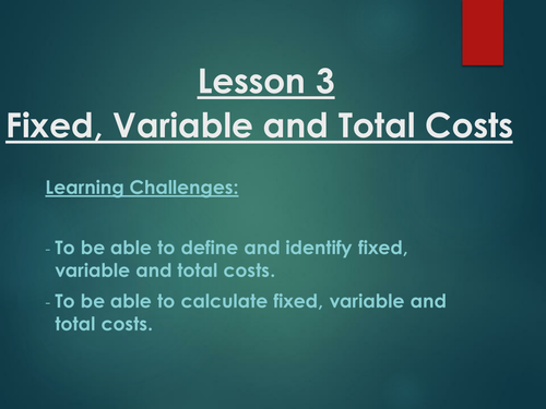 Level 2 BTEC - Unit 2 (Business Finance)