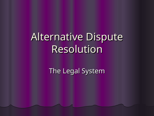 BTEC Level 3 - Unit 23 The English Legal System