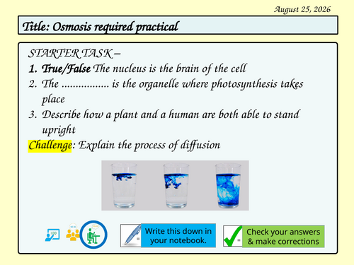 GCSE Osmosis required practical