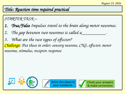 GCSE Reaction time required practical