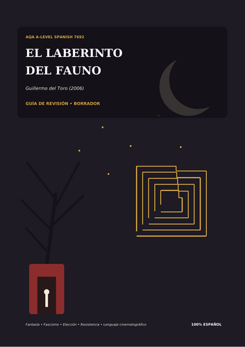 AQA A-Level Spanish 7692 | El laberinto del fauno | Bilingual + Spanish Revision Guides