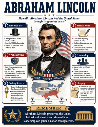 Abraham Lincoln I Historical Figures I Infographic
