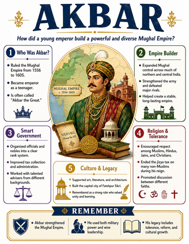Akbar I Historical Figures I Infographic