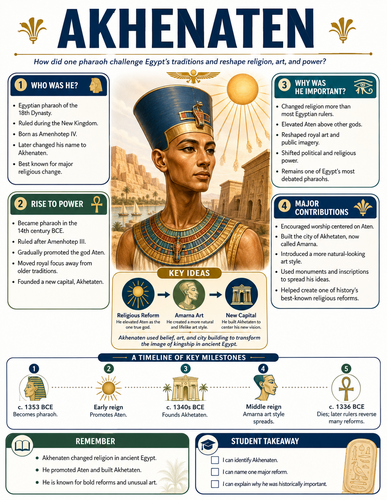 Akhenaten I Historical Figures I Infographic