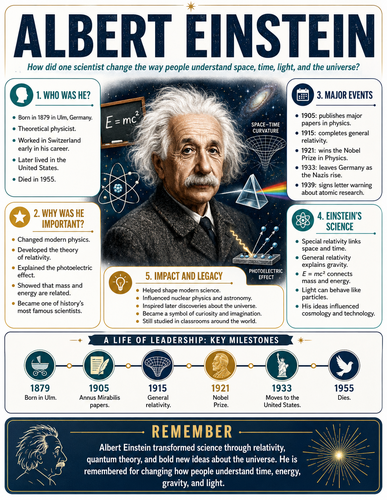 Albert Einstein I Historical Figures I Infographic