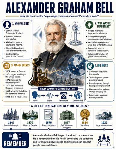 Alexander Graham Bell I Historical Figures I Infographic