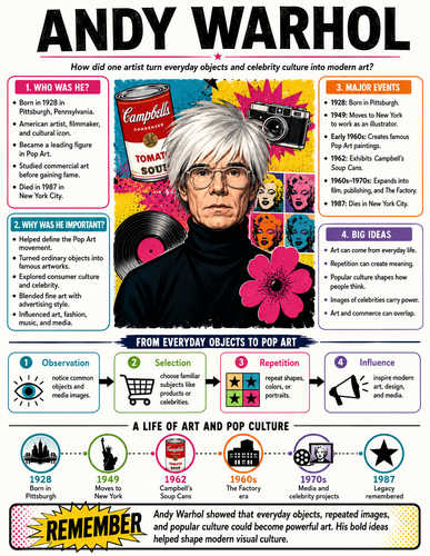 Andy Warhol I Historical Figures I Infographic