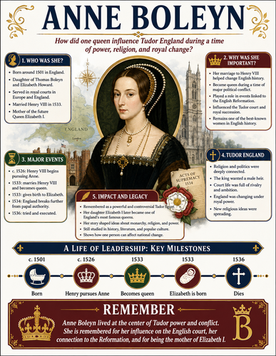 Anne Boleyn I Historical Figures I Infographic
