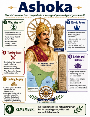 Ashoka I Historical Figures I Infographic