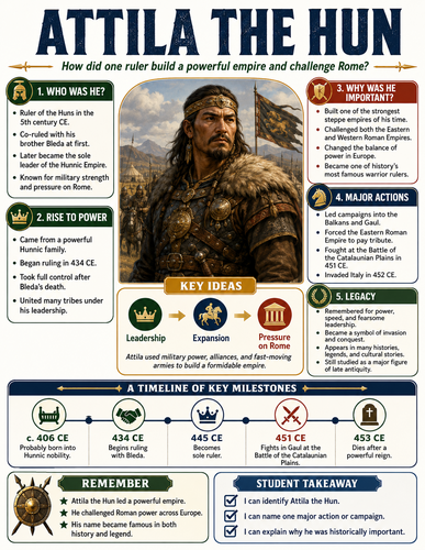 Attila the Hun I Historical Figures I Infographic