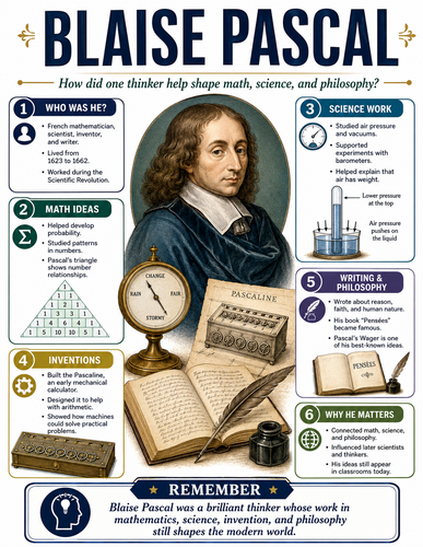 Blaise Pascal I Historical Figures I Infographic